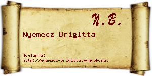 Nyemecz Brigitta névjegykártya